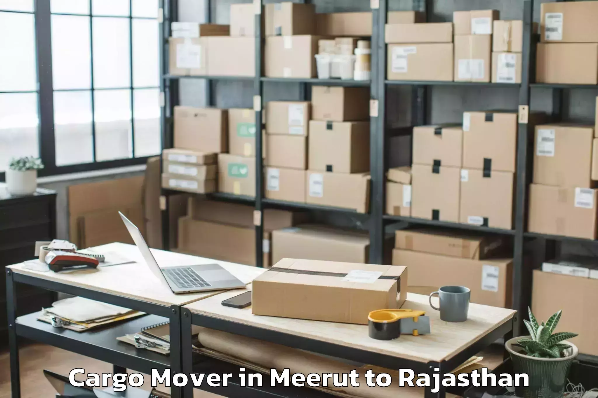 Top Meerut to Sapotra Cargo Mover Available